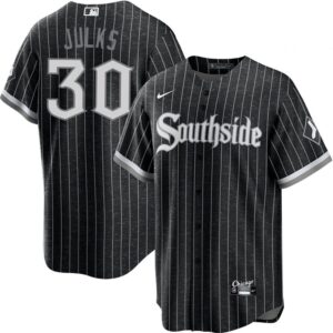 68631e6e9f72a_1 Men's Chicago White Sox #30 Corey Julks Black Home Official Player Jersey