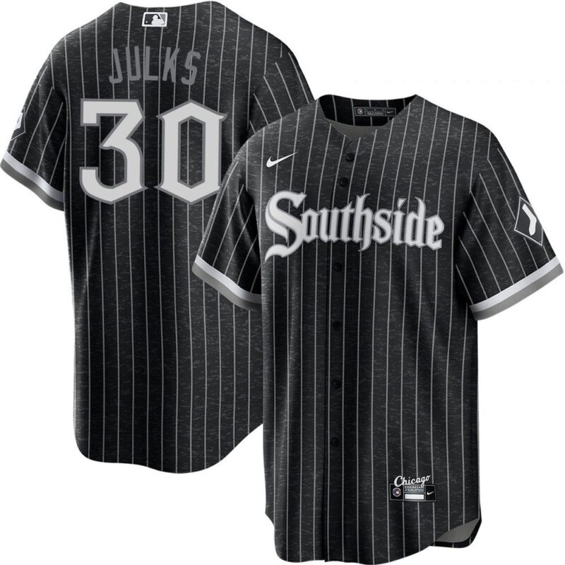 68631e6e9f72a_1 Men's Chicago White Sox #30 Corey Julks Black Home Official Player Jersey