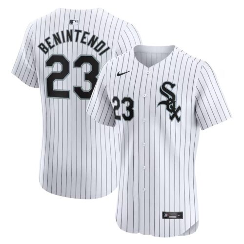 68631e86ac308_1 Men's Chicago White Sox #23 Andrew Benintendi Nike White Home Elite Player Jersey