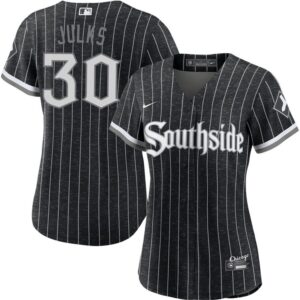 68631ebac8eee_1 Women's Chicago White Sox #30 Corey Julks Black Home Official Player Jersey