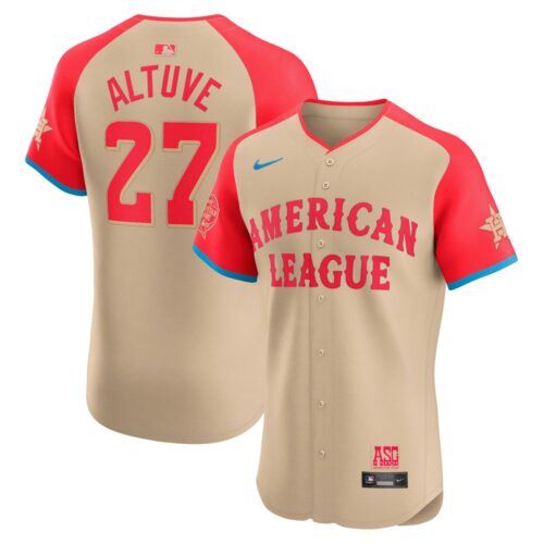 68631ecb83869_1 Men's American League Jose Altuve Cream 2024 MLB All-Star Game Elite Player Jersey