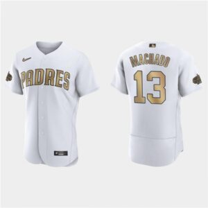 68631ee670d16_1 Men's San Diego Padres #13 Manny Machado 2022 All-Star White Flex Base Stitched Baseball Jersey