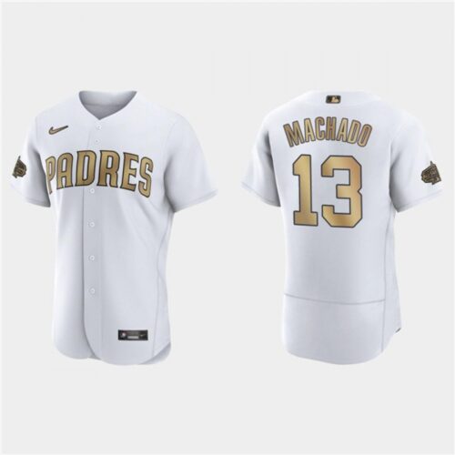 68631ee670d16_1 Men's San Diego Padres #13 Manny Machado 2022 All-Star White Flex Base Stitched Baseball Jersey