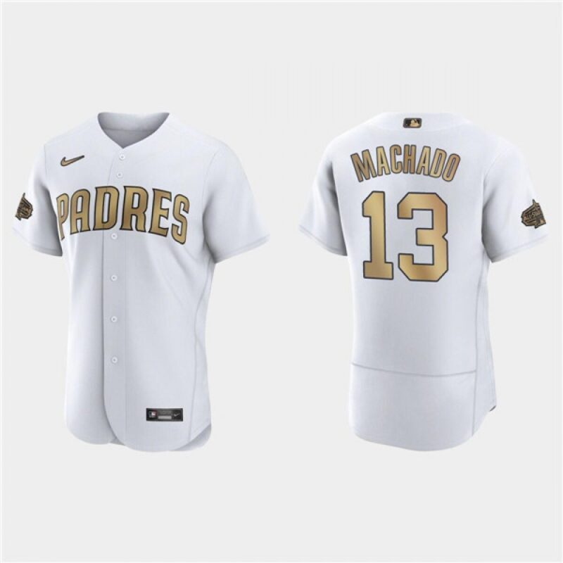 68631ee670d16_1 Men's San Diego Padres #13 Manny Machado 2022 All-Star White Flex Base Stitched Baseball Jersey