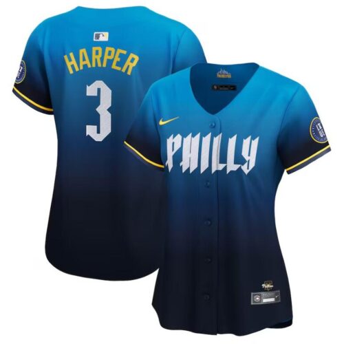 68631ef134ead_1 Women's Philadelphia Phillies #3 Bryce Harper Blue 2024 City Connect Limited Stitched Baseball Jersey