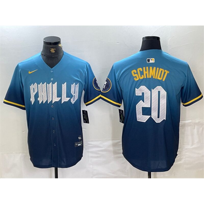 68631f066b818_1 Men's Philadelphia Phillies #20 Mike Schmidt Blue 2024 City Connect Limited Stitched Jersey