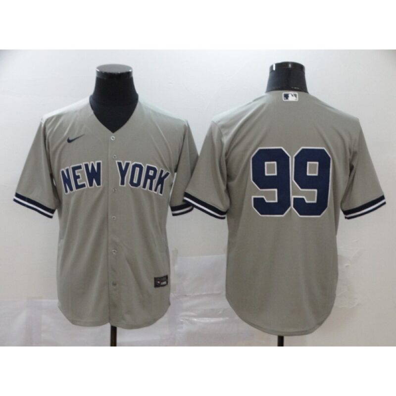 68631f1cc2df1_1 Men's New York Yankees #99 Aaron Judge Grey Cool Base Stitched MLB Jersey