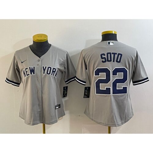 68631f33448b4_1 Women's New York Yankees #22 Juan Soto Grey Cool Base Stitched Jersey(Run Small)