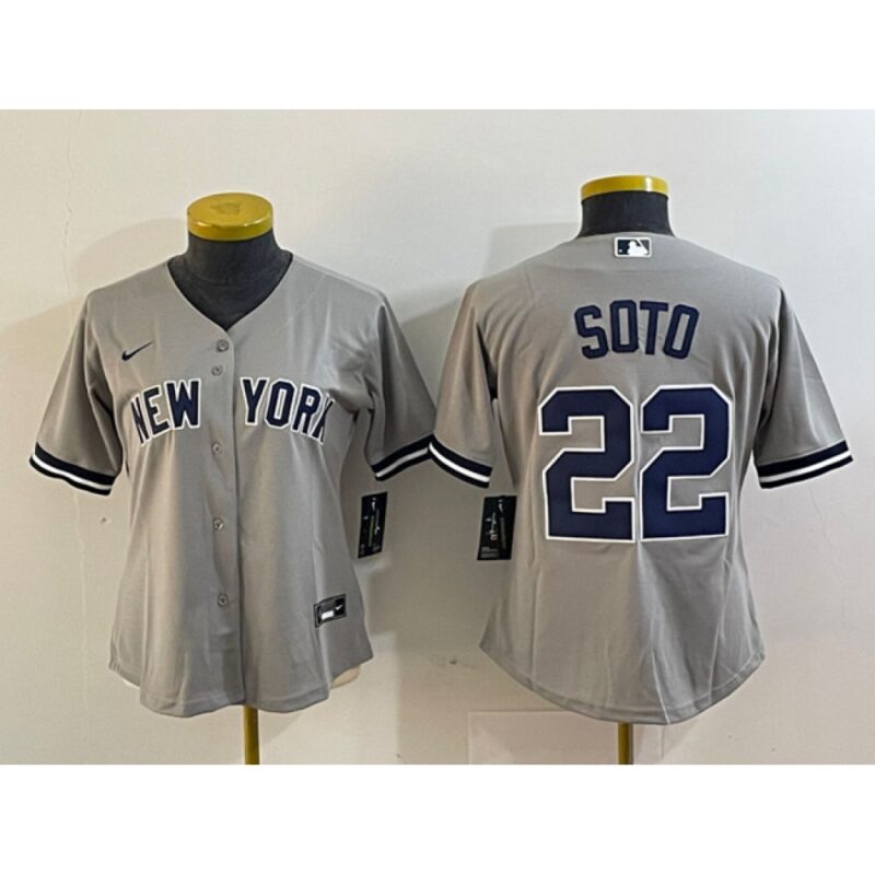 68631f33448b4_1 Women's New York Yankees #22 Juan Soto Grey Cool Base Stitched Jersey(Run Small)
