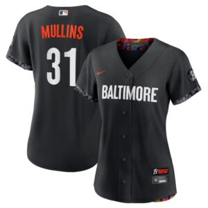 68631f4cd16b1_1 Women's Baltimore Orioles #31 Cedric Mullins Black 2023 City Connect Stitched Baseball Jersey(Run Small)