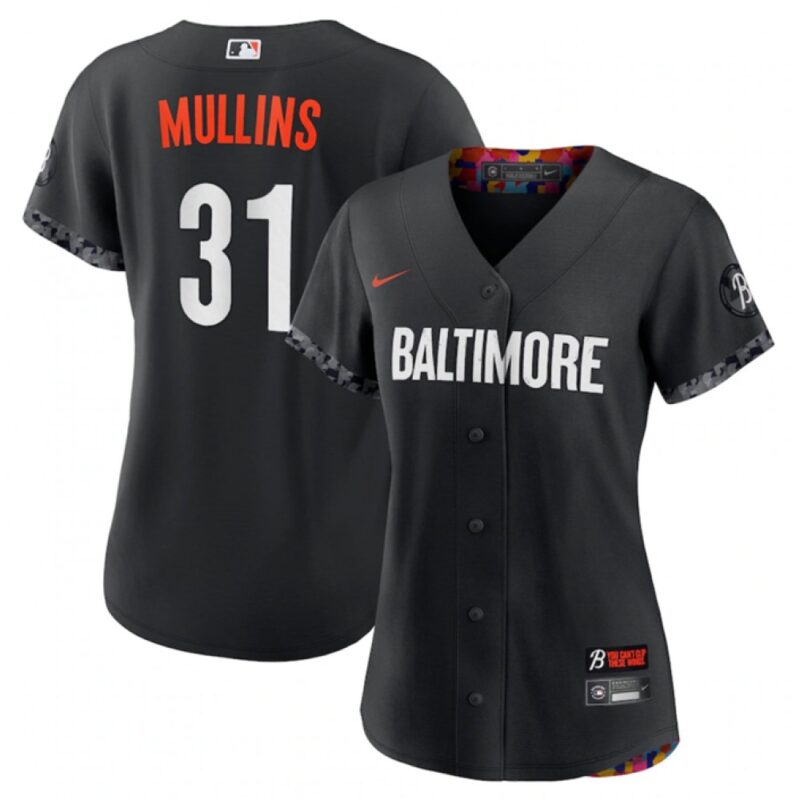 68631f4cd16b1_1 Women's Baltimore Orioles #31 Cedric Mullins Black 2023 City Connect Stitched Baseball Jersey(Run Small)
