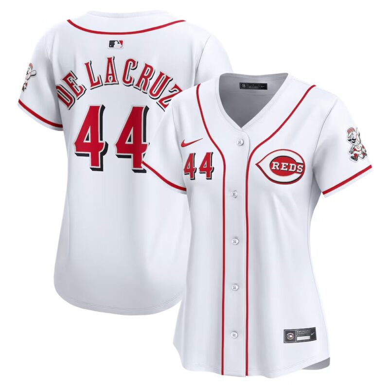 68631f93652f8_1 Women's Cincinnati Reds #44 Elly De La Cruz Nike White Home Limited Player Jersey
