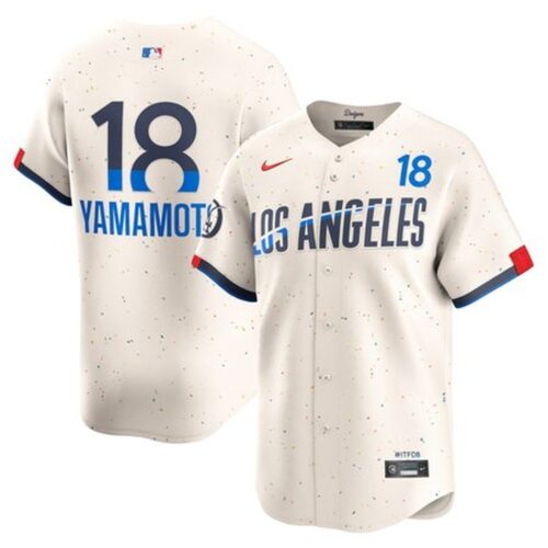 68631faf4465d_1 Men's Los Angeles Dodgers #18 Yoshinobu Yamamoto Cream 2024 City Connect Limited Player Jersey