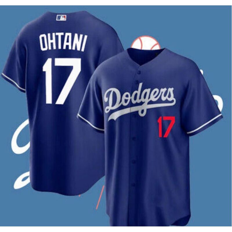 68631fc581f7c_1 Men's Los Angeles Dodgers #17 Shohei Ohtani Blue Cool Base Stitched Jersey