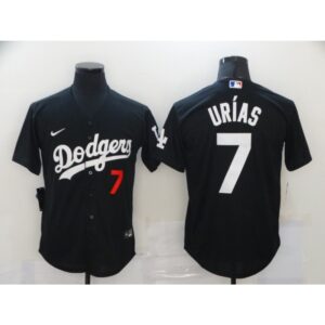 68631fcb4534c_1 Men's Los Angeles Dodgers #7 Julio Urias Black 2020 Stitched Jersey