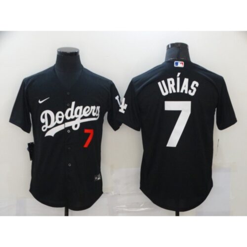 68631fcb4534c_1 Men's Los Angeles Dodgers #7 Julio Urias Black 2020 Stitched Jersey