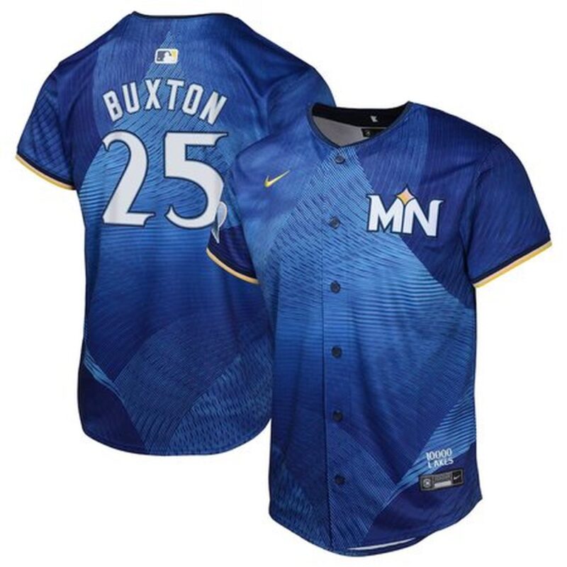 68631fda6f7ae_1 Youth Minnesota Twins #25 Byron Buxton Royal 2024 City Connect Limited Jersey