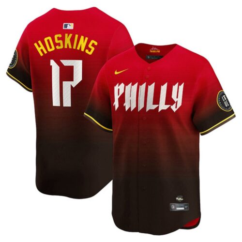 68631fec17450_1 Men's Philadelphia Phillies #17 Rhys Hoskins Red 2024 City Connect Limited Stitched Jersey