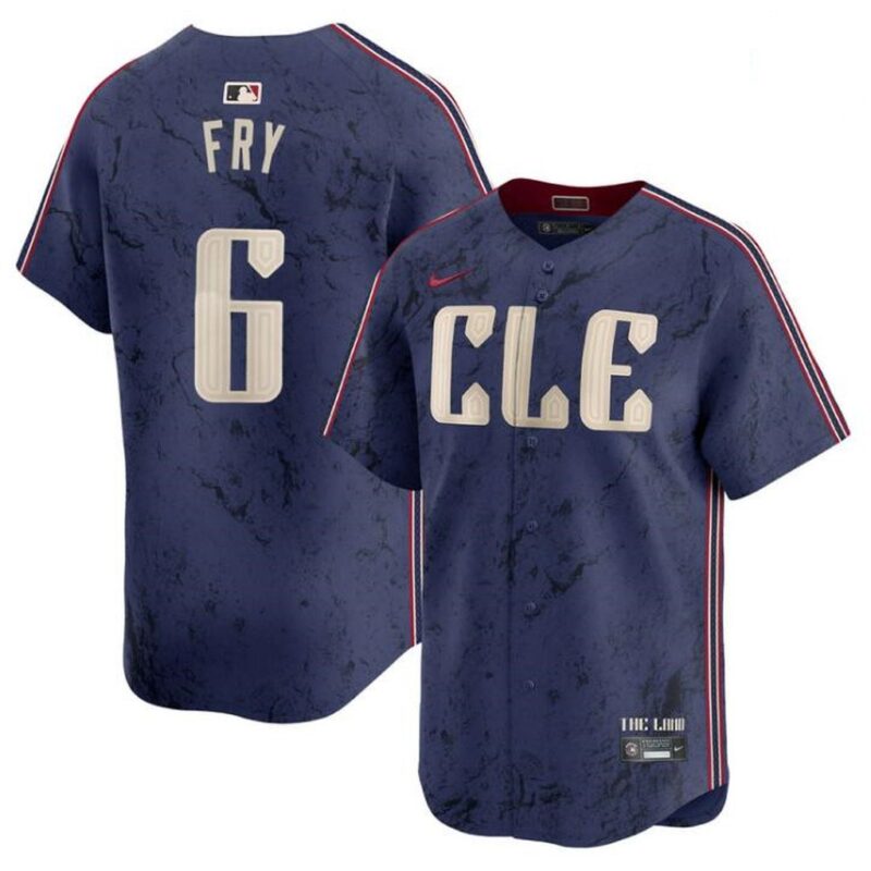 68631ffde1d69_1 Men's Cleveland Guardians #6 David Fry Navy 2024 City Connect Limited Stitched Baseball Jersey