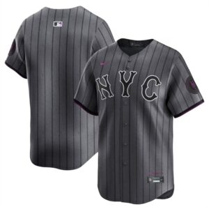 6863202102b1f_1 Youth New York Mets Blank Graphite 2024 City Connect Limited Stitched Baseball Jersey