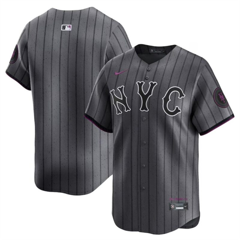 6863202102b1f_1 Youth New York Mets Blank Graphite 2024 City Connect Limited Stitched Baseball Jersey