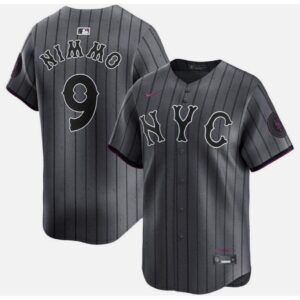 6863202360fb2_1 Youth New York Mets #9 Brandon Nimmo Graphite 2024 City Connect Limited Stitched Baseball Jersey