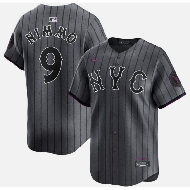 6863202360fb2_1 Youth New York Mets #9 Brandon Nimmo Graphite 2024 City Connect Limited Stitched Baseball Jersey