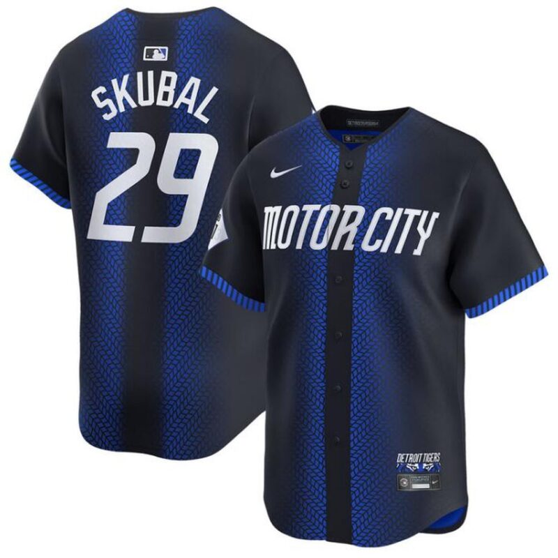 68632031ce4df_1 Youth Detroit Tigers #29 Tarik Skubal 2024 Navy City Connect Cool Base Limited Stitched Baseball Jersey