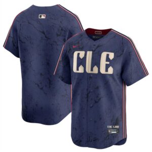 68632039455a8_1 Youth Cleveland Guardians Blank Navy 2024 City Connect Limited Stitched Baseball Jersey