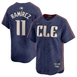6863204316155_1 Youth Cleveland Guardians #11 Jose Ramirez Navy 2024 City Connect Limited Stitched Baseball Jersey