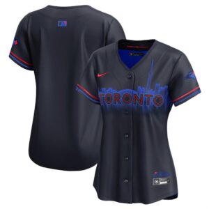 6863204801430_1 Women's Toronto Blue Jays Blank Black 2024 City Connect Limited Stitched Baseball Jersey(Run Small)