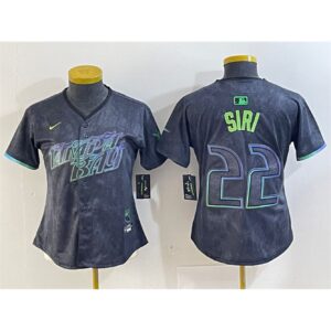 6863204c7f478_1 Women's Tampa Bay Rays #22 Jose Siri Charcoal 2024 City Connect Limited Stitched Baseball Jersey(Run Small)