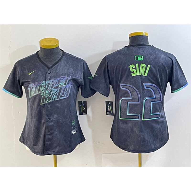 6863204c7f478_1 Women's Tampa Bay Rays #22 Jose Siri Charcoal 2024 City Connect Limited Stitched Baseball Jersey(Run Small)