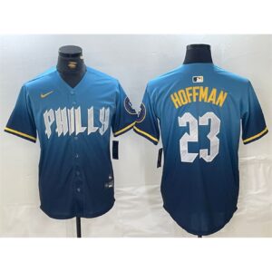 6863207b689bc_1 Men's Philadelphia Phillies #23 Jeff Hoffman Blue 2024 City Connect Limited Stitched Jersey