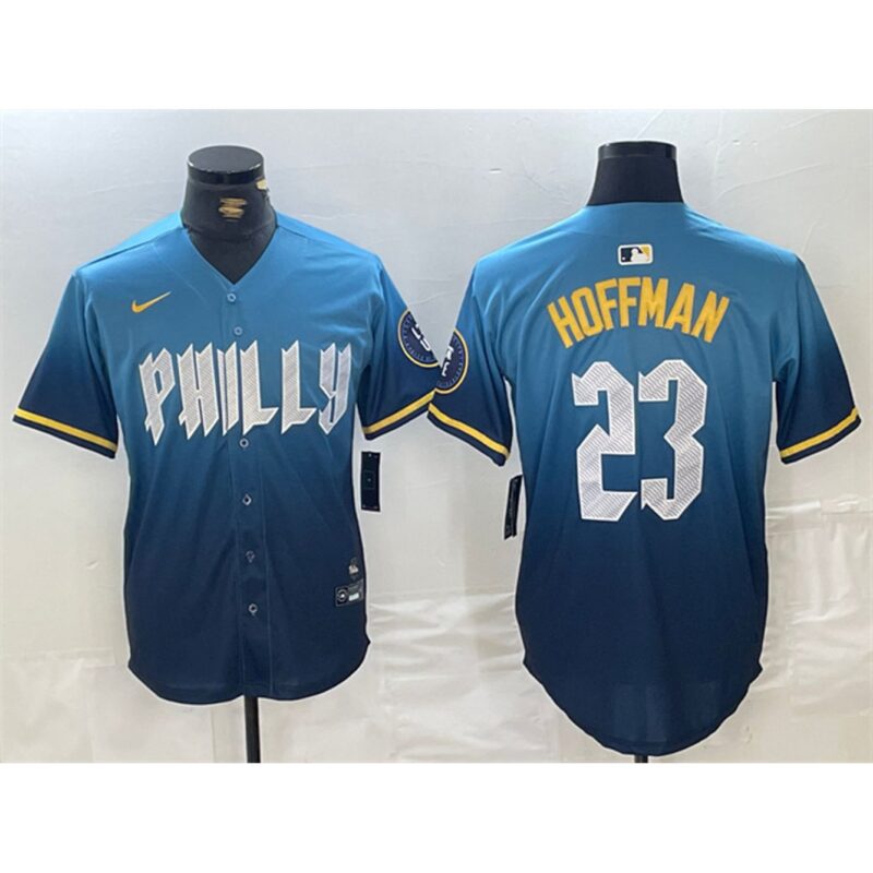 6863207b689bc_1 Men's Philadelphia Phillies #23 Jeff Hoffman Blue 2024 City Connect Limited Stitched Jersey