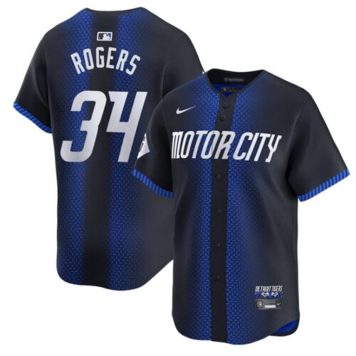 6863207ec0bd0_1 Men's Detroit Tigers #34 Jake Rogers 2024 Navy City Connect Cool Base Limited Stitched Jersey