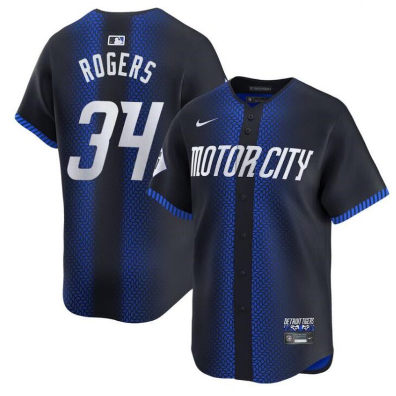 6863207ec0bd0_1 Men's Detroit Tigers #34 Jake Rogers 2024 Navy City Connect Cool Base Limited Stitched Jersey