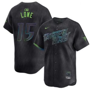 6863209684a2d_1 Men's Tampa Bay Rays #15 Josh Lowe Charcoal 2024 City Connect Limited Stitched Baseball Jersey