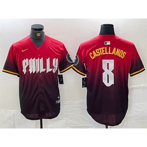 686320ad7667b_1 Men's Philadelphia Phillies #8 Nick Castellanos Red 2024 City Connect Limited Stitched Jersey