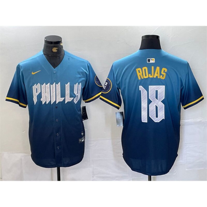 686320c291460_1 Men's Philadelphia Phillies #18 Johan Rojas Blue 2024 City Connect Limited Stitched Jersey