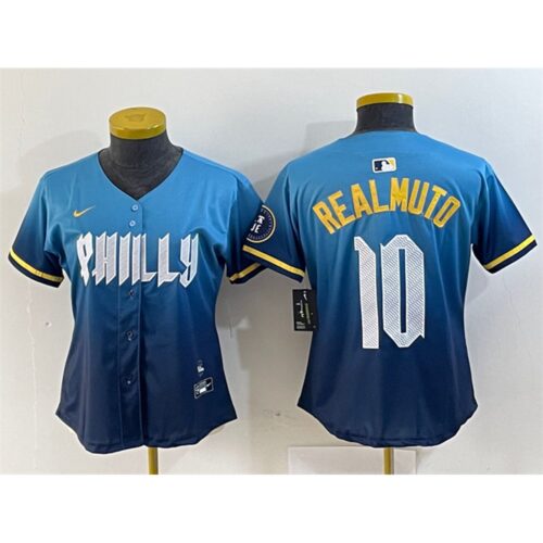 686321162cd3f_1 Women's Philadelphia Phillies #10 J.T. Realmuto Blue 2024 City Connect Limited Stitched Baseball Jersey