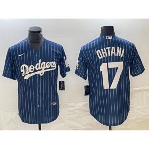 686321222f5c6_1 Men's Los Angeles Dodgers #17 Shohei Ohtani Navy Cool Base With Patch Stitched Baseball Jersey