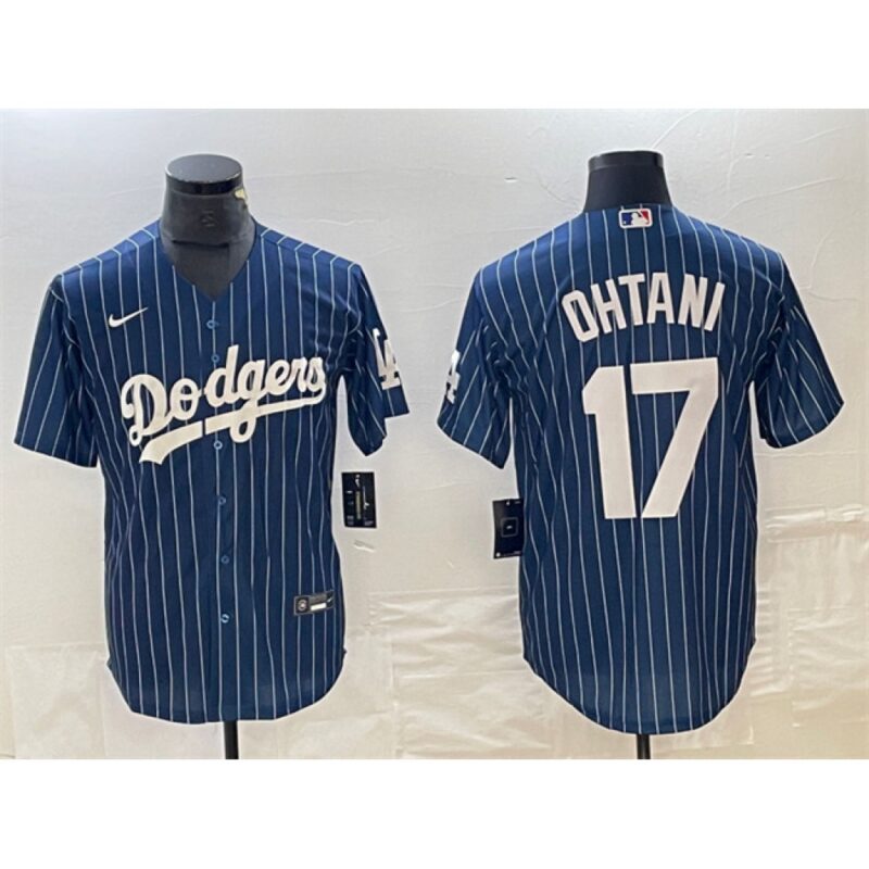 686321222f5c6_1 Men's Los Angeles Dodgers #17 Shohei Ohtani Navy Cool Base With Patch Stitched Baseball Jersey