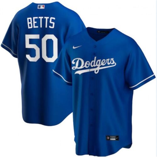 6863212d159d8_1 Men's Los Angeles Dodgers #50 Mookie Betts Blue Cool Base Stitched Jersey