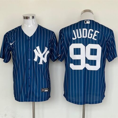 686321449ed01_1 Men's New York Yankees #99 Aaron Judge Blue Cool Base Stitched MLB Jersey