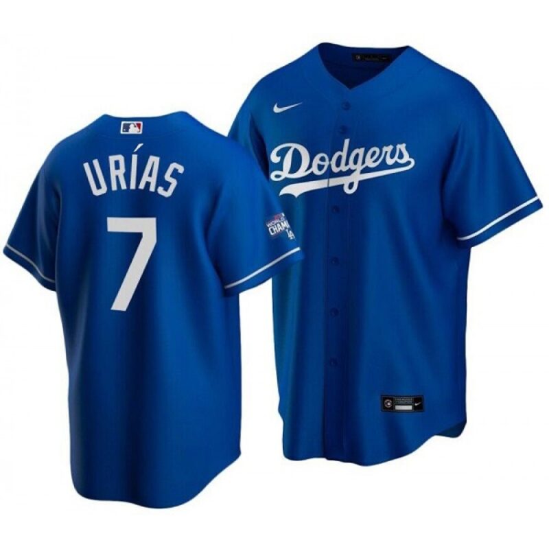 686321657bd64_1 Youth Los Angeles Dodgers #7 Julio Urias Blue 2020 World Series Champions Home Patch Stitched Baseball Jersey