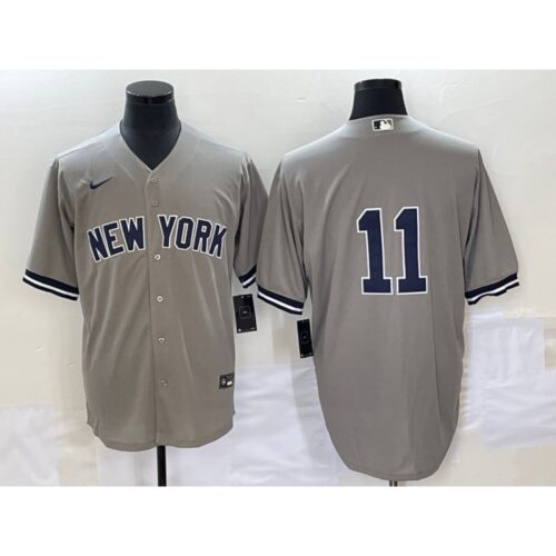 68632170b1ca0_1 Men's New York Yankees #11 Anthony Volpe Gray Cool Base Stitched Baseball Jersey