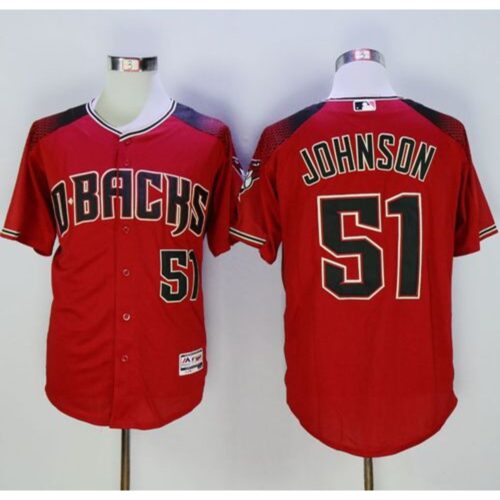 686321a247d7f_1 Diamondbacks #51 Randy Johnson Red/Brick New Cool Base Stitched MLB Jersey