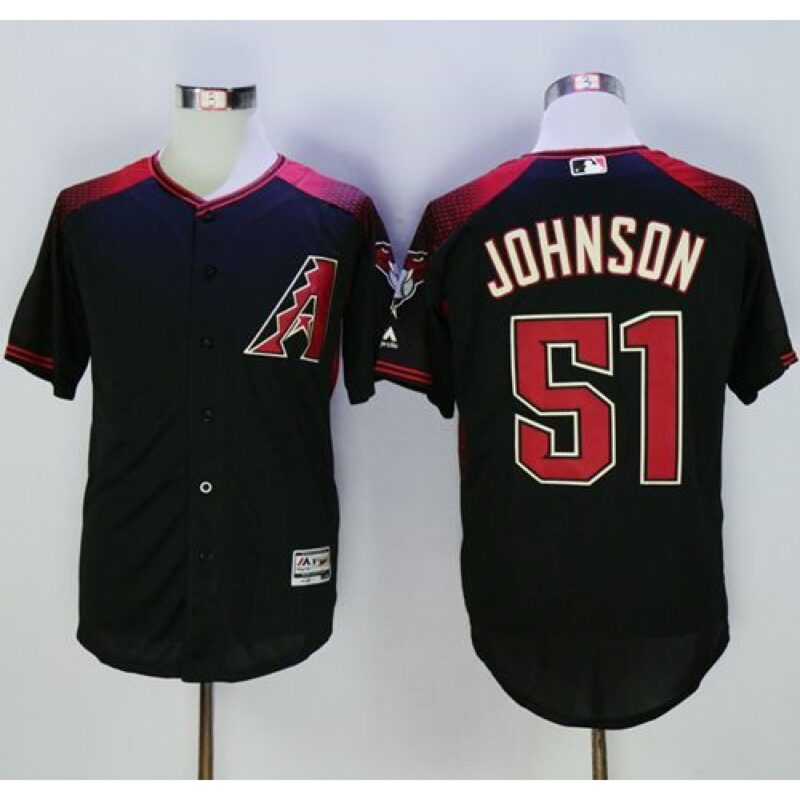 686321a83e93a_1 Diamondbacks #51 Randy Johnson Black/Brick New Cool Base Stitched MLB Jersey