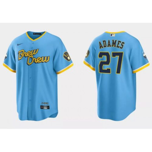 686321bd64742_1 Youth Milwaukee Brewers #27 Willy Adames 2022 Powder Blue City Connect Stitched Jersey